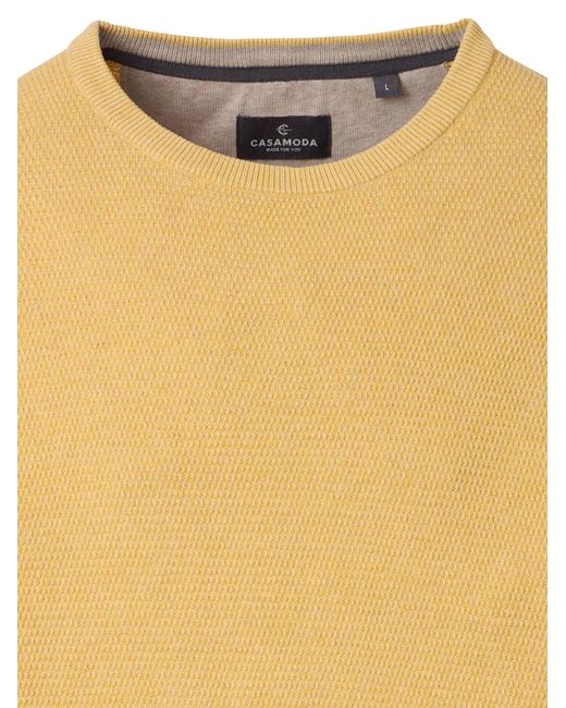 CASA MODA Pullover Basic in Yellow für Herren