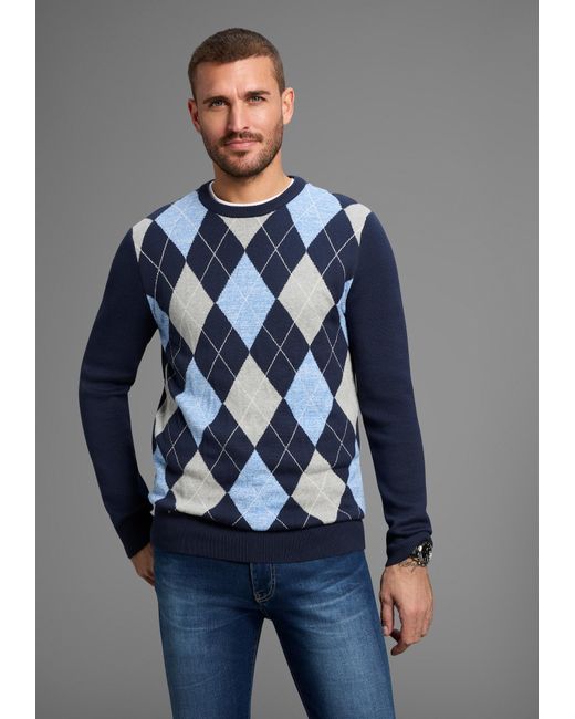 Delmao Pullover in Blue für Herren