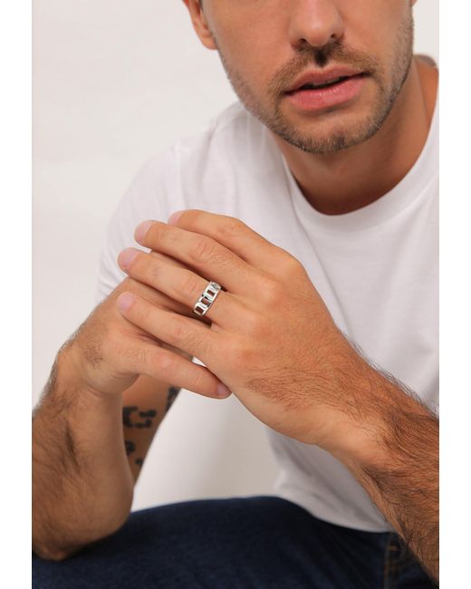 Kuzzoi Ring in Metallic für Herren