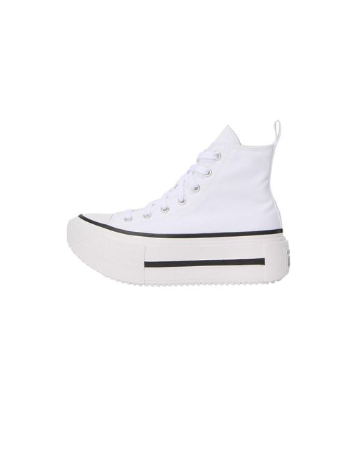 Converse White Sneaker Ctas Lift Double Stack