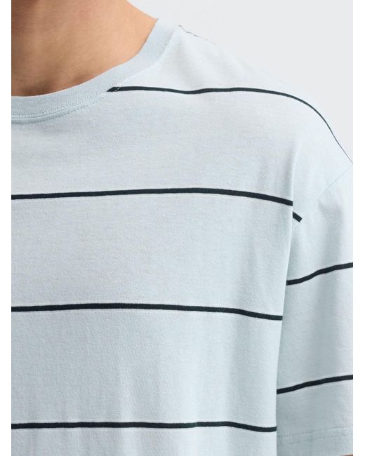 Solid Rundhalsshirt Sdubalt in Blue für Herren