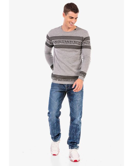 Cipo & Baxx Pullover in Gray für Herren