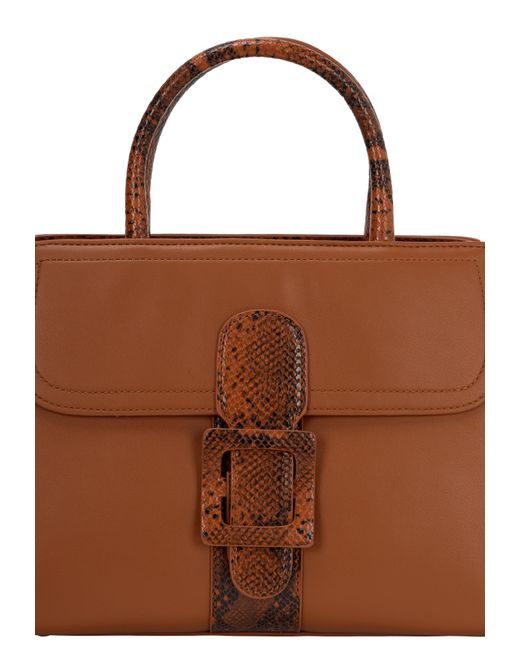 faina Brown Handtasche