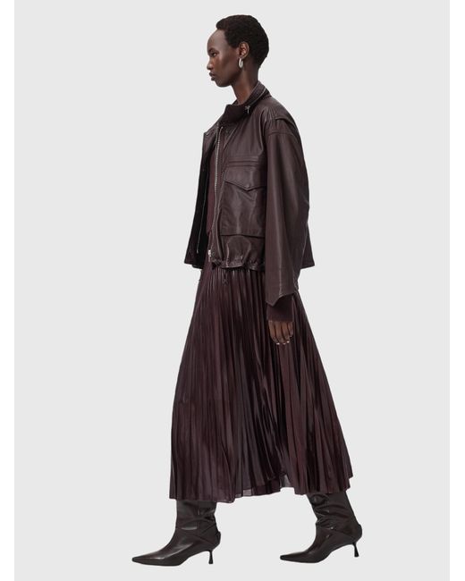 AllSaints Purple Kleid Mit Pullover Spark