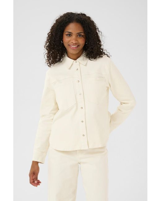 Kaffe White Bluse Whitney