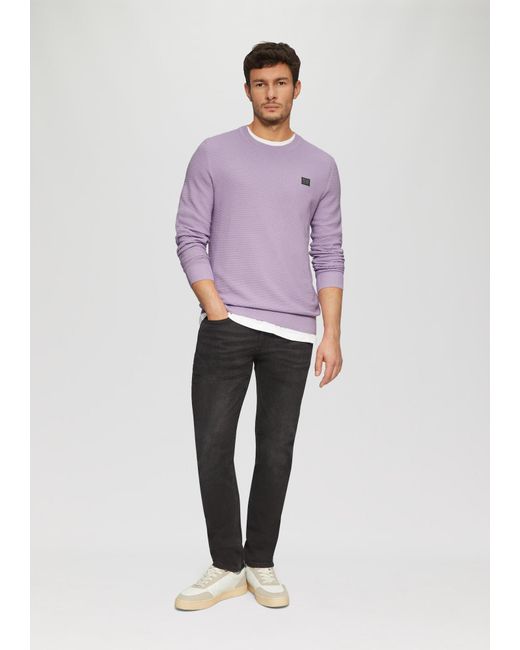 S.oliver Pullover in Purple für Herren