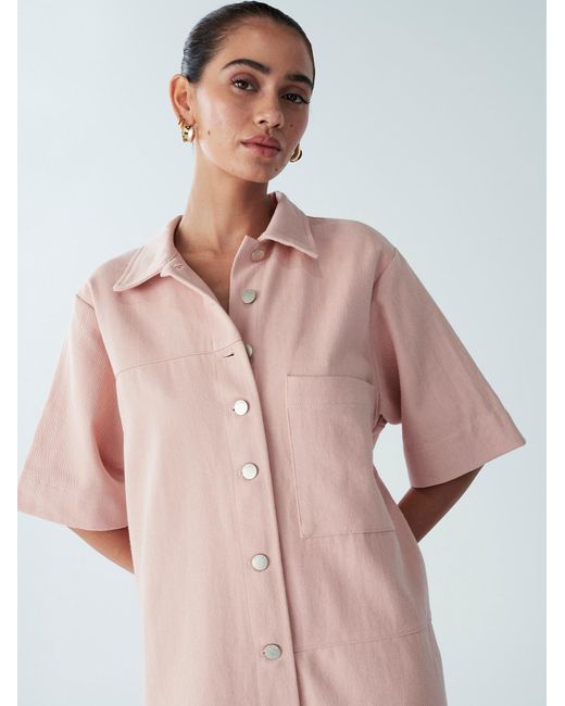 ST MRLO Pink Blusenkleid Lee Denim Shirt Dress