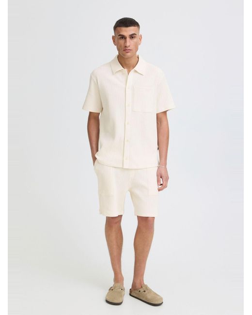 Solid Kurzarmhemd Sdutley in White für Herren