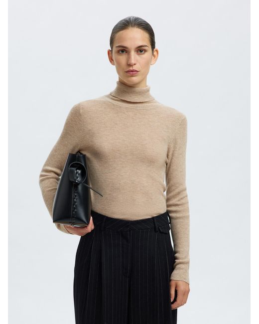 SELECTED Natural Pullover Slfingrid
