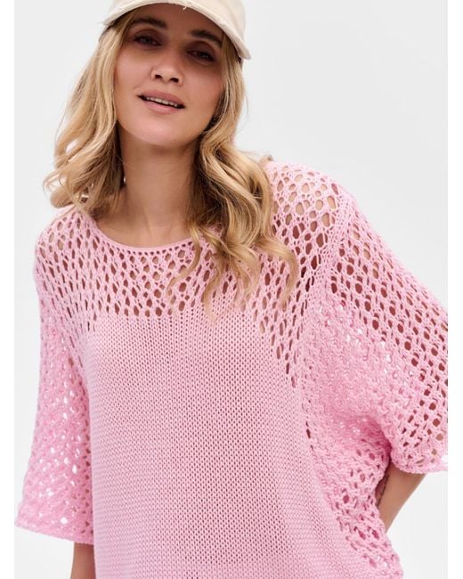 Blue Shadow Pink Pullover