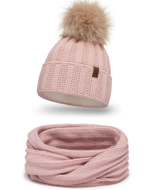 Vivience Pink Mütze 7019 Set