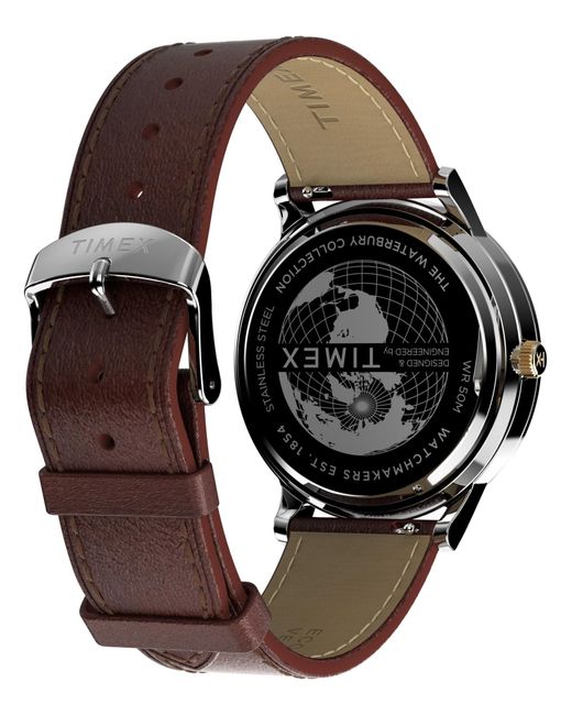 Timex Analoguhr Waterbury Classic Moon Phase in Gray für Herren