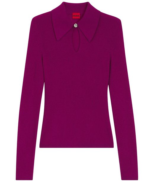 HUGO Purple Pullover Sdropa
