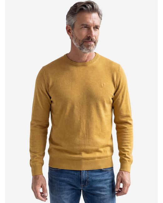 Redmond Pullover Basic in Yellow für Herren