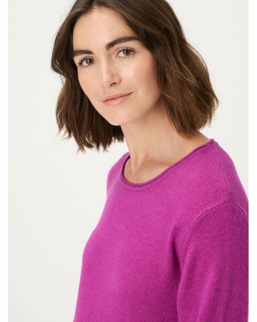 Olsen Purple Pullover, Gerade Geschnitten