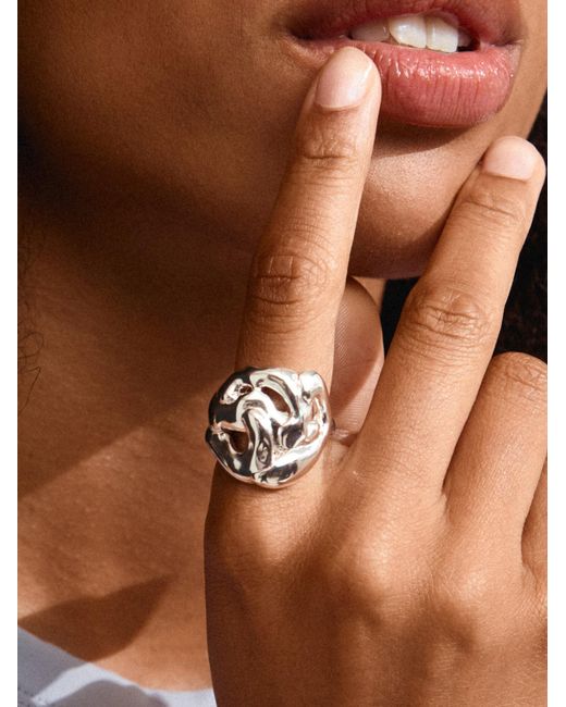 Pilgrim White Ring Luca