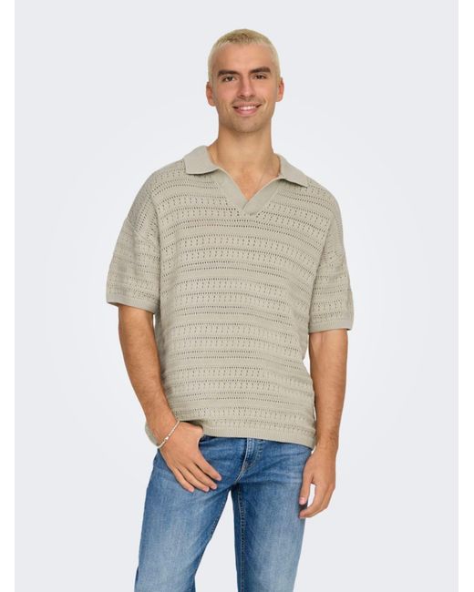 Only & Sons Pullover Onsgrayson in Natural für Herren