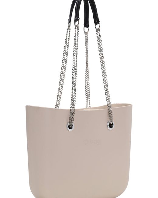 O bag Natural Shopper Tasche Wasserabweisend, Mit Innentasche Mini