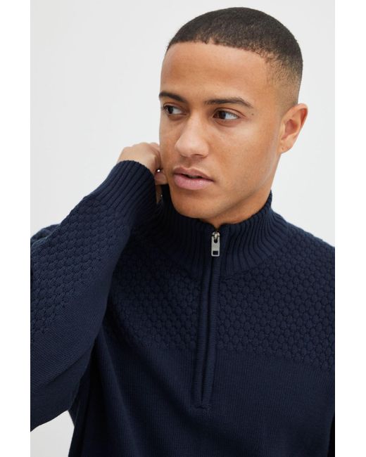 Solid Pullover in Blue für Herren