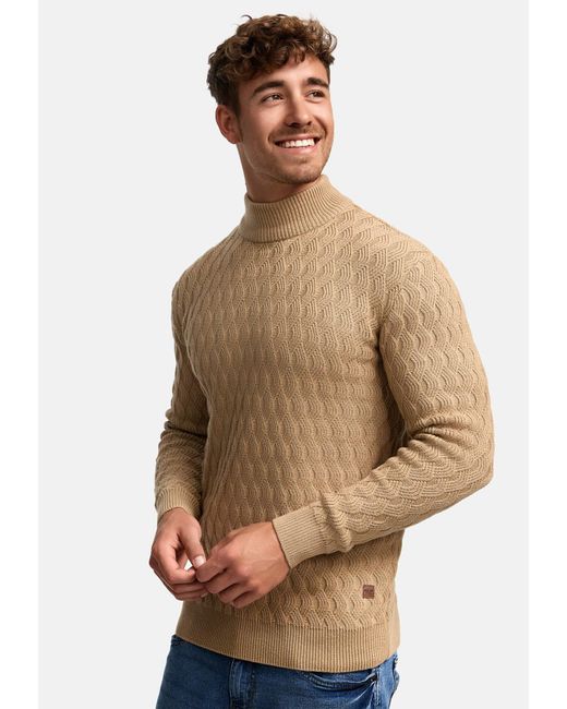 INDICODE Pullover Alpha in Natural für Herren