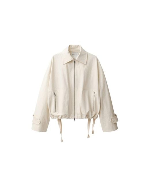 Mango White Jacke 'Wrinkle'