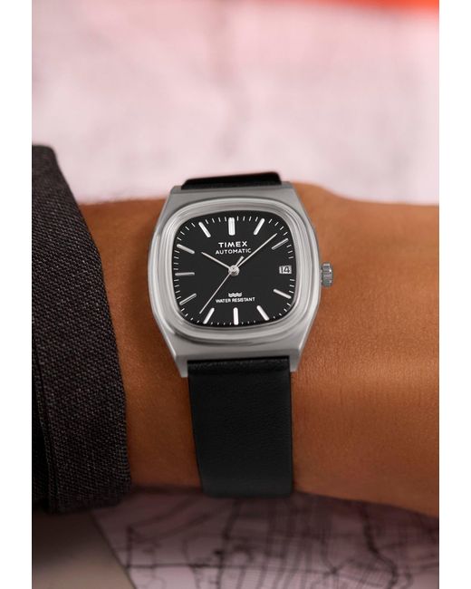 Timex Analoguhr Automatic 1983 E Line in Black für Herren