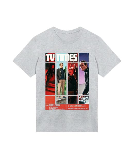F4NT4STIC T-Shirt Tv Times Patrick Mcgoohan The Prisoner 1967 Cover in White für Herren
