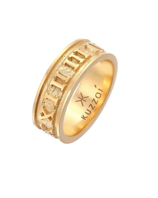 Kuzzoi Ring Zahlen in Metallic für Herren