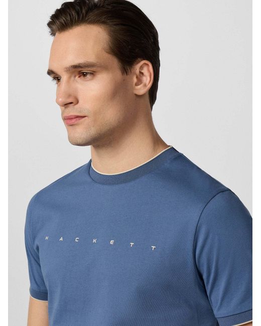 Hackett Basic-T-Shirt in Blue für Herren