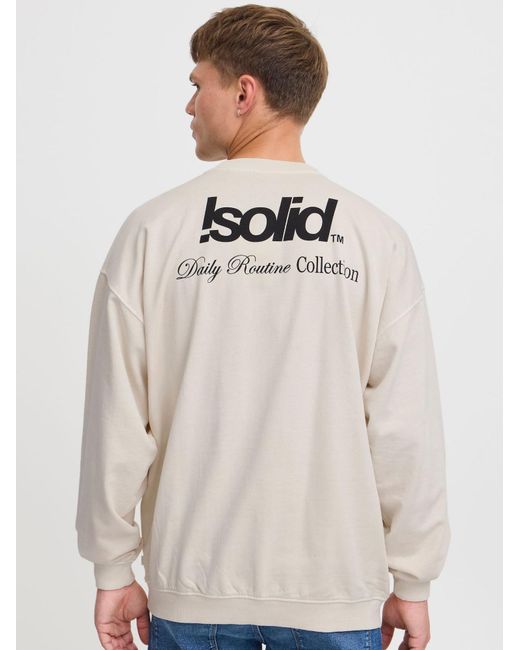 Solid Sweatshirt in White für Herren