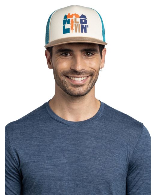 Buff Blue Cap Trucker Cap