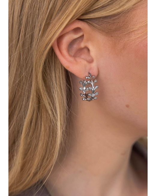 PURELEI Metallic Ohrringe Tiny Leaf