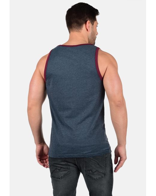 Solid Tanktop 'malino' in Blue für Herren