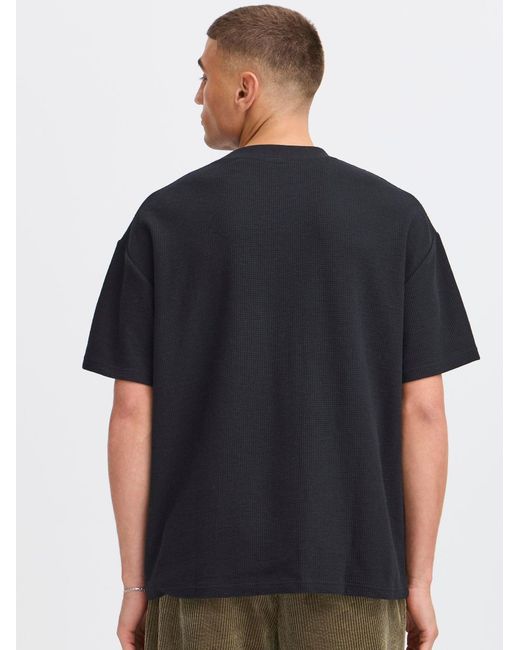 Solid Rundhalsshirt Sdraul in Black für Herren