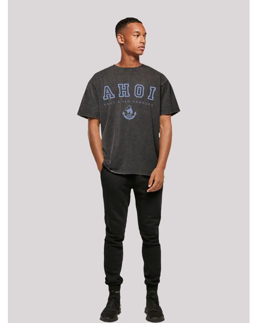 F4NT4STIC T-Shirt Ahoi Knut & Jan Hamburg in Black für Herren