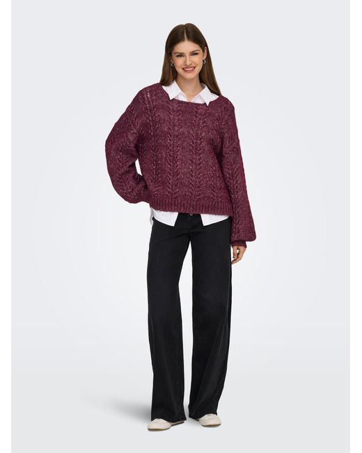 ONLY Purple Pullover Onlida