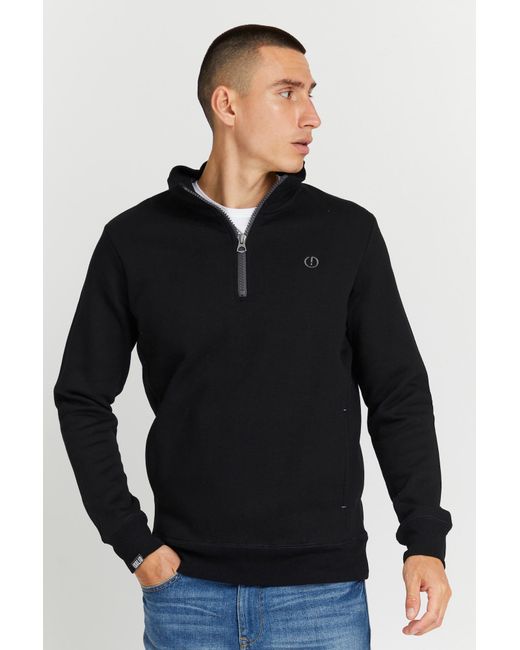 Solid Sweatshirt in Black für Herren