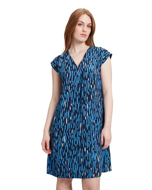 BETTY&CO Blue Casual-Kleid Mit Print