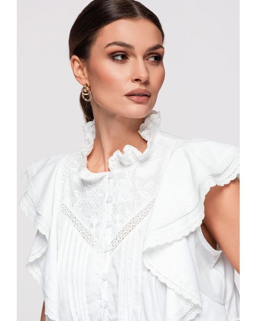 Ombre White Bluse