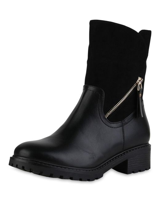 VAN HILL Black Stiefelette 'Amara'
