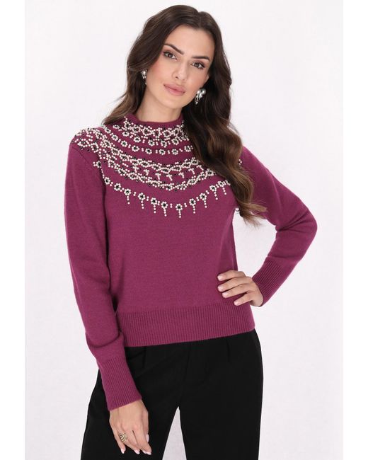 faina Purple Pullover