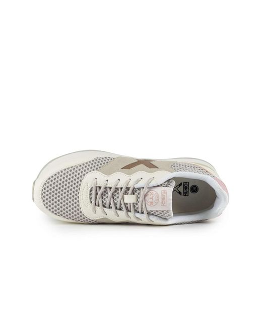 Munich White Trainers Dash Sky