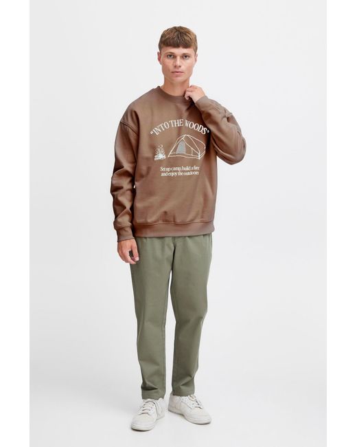 Solid Sweatshirt Hamad in Brown für Herren
