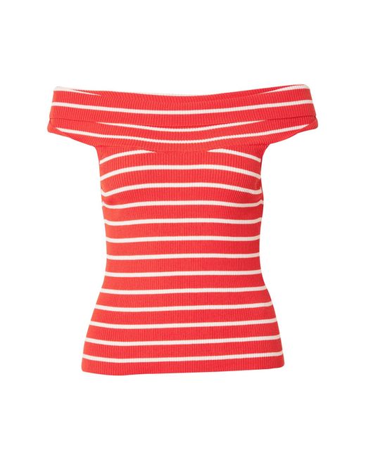 Monki Red Stricktop