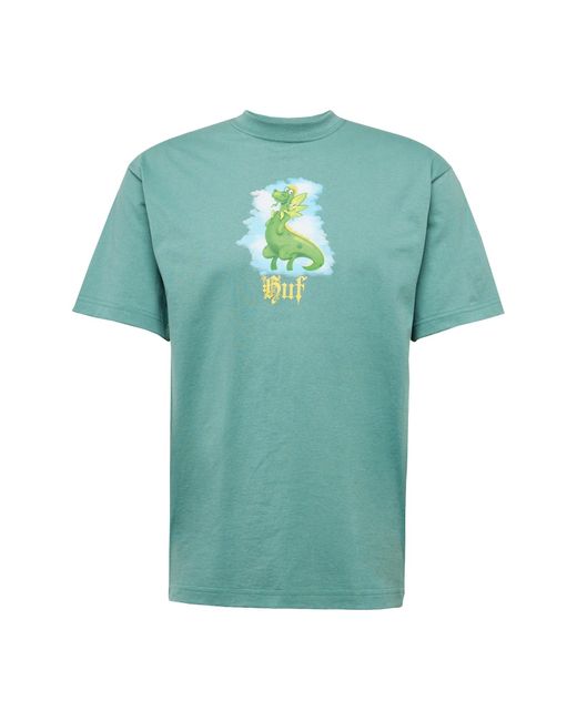Huf T-shirt 'fairy tale' in Green für Herren