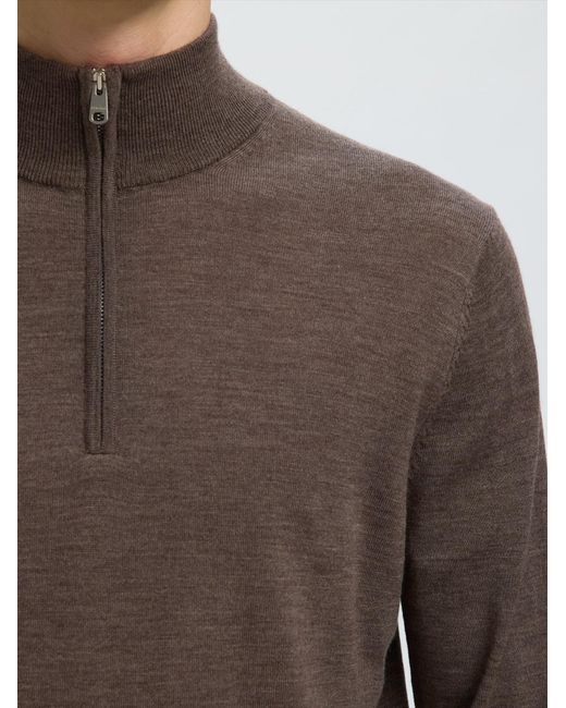 SELECTED Pullover Slhtray in Brown für Herren