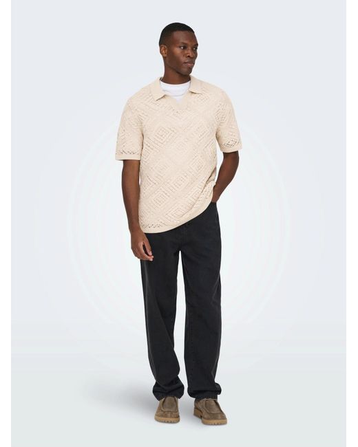 Only & Sons Pullover Onskolmar in Natural für Herren
