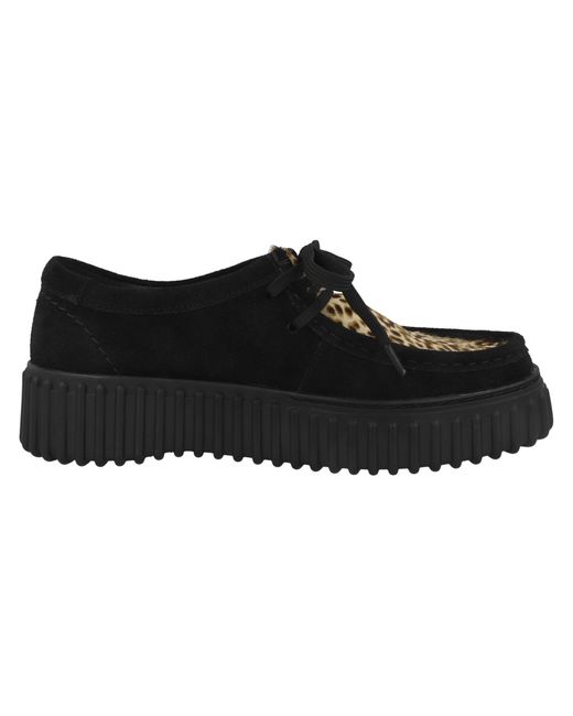 Clarks Black Schnürschuh 'Torhill Bee'