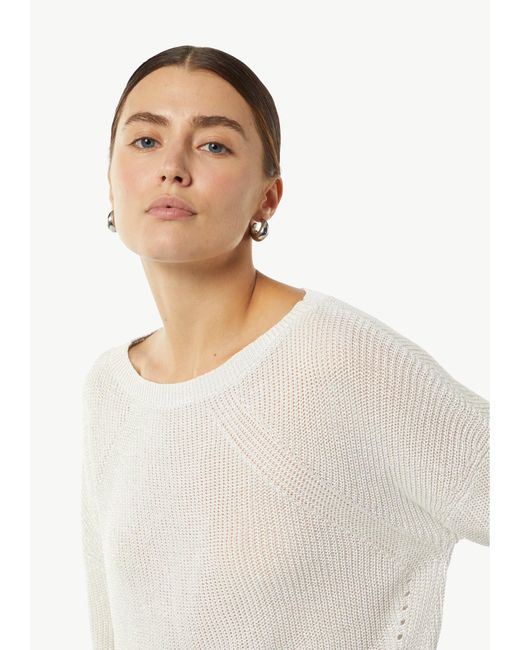 Comma, White Pullover