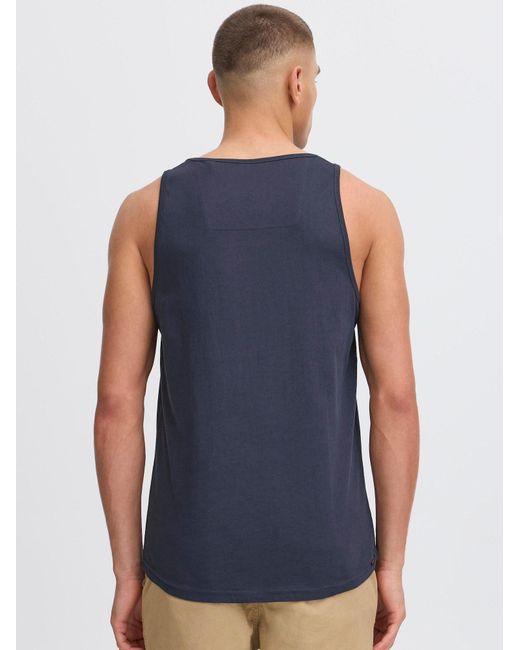 Solid Rundhalsshirt Sdjulisto in Blue für Herren